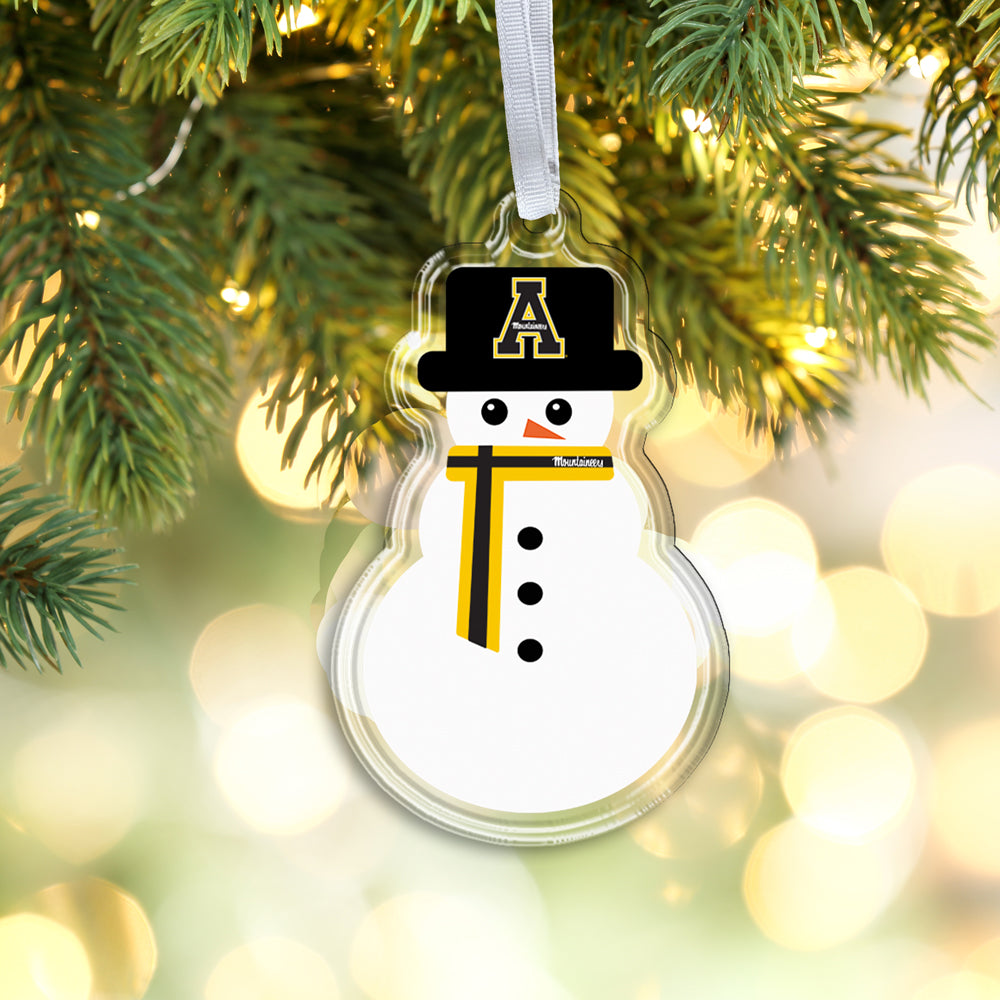 Appalachian State Mountaineers - App State Mountaineers Snowman Double Sided Ornament