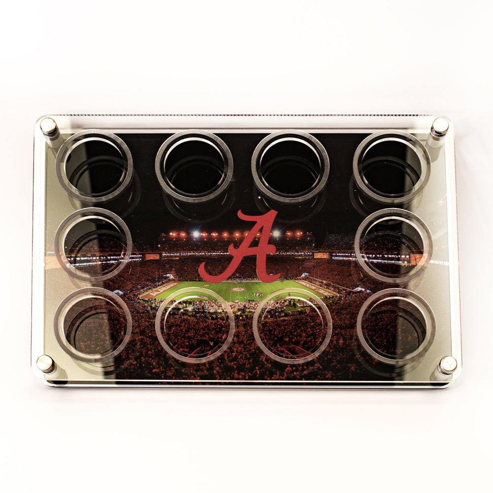 Alabama Crimson Tide - Moon Over Bryant-Denny Acrylic Beverage and Hors d'oeuvres Tray