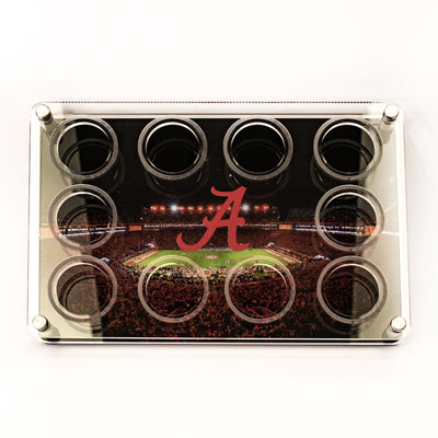 Alabama Crimson Tide - Moon Over Bryant-Denny Acrylic Beverage and Hors d'oeuvres Tray