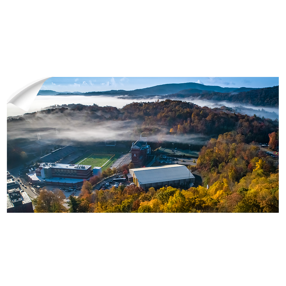 Appalachian State Mountaineers - Autumn Mist Panoramic - College Wall Art #Wall Decal