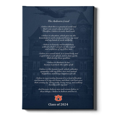 Auburn Tigers - Auburn Creed Class of 2024 - College Wall Art #Canvas