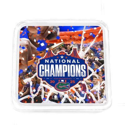 Florida Gators - 2025 Florida Gators National Champions NCAA Mens Basketball Drink Coaster