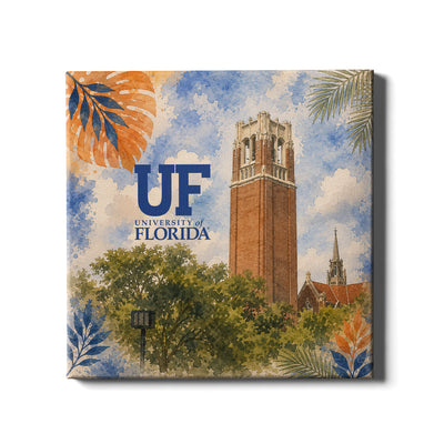 Florida Gators - Tropical Century Tower UF - College Wall Art #Canvas