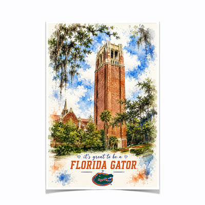Florida Gators - It's Great to be a Florida Gator Bell Tower - College Wall Art #Poster