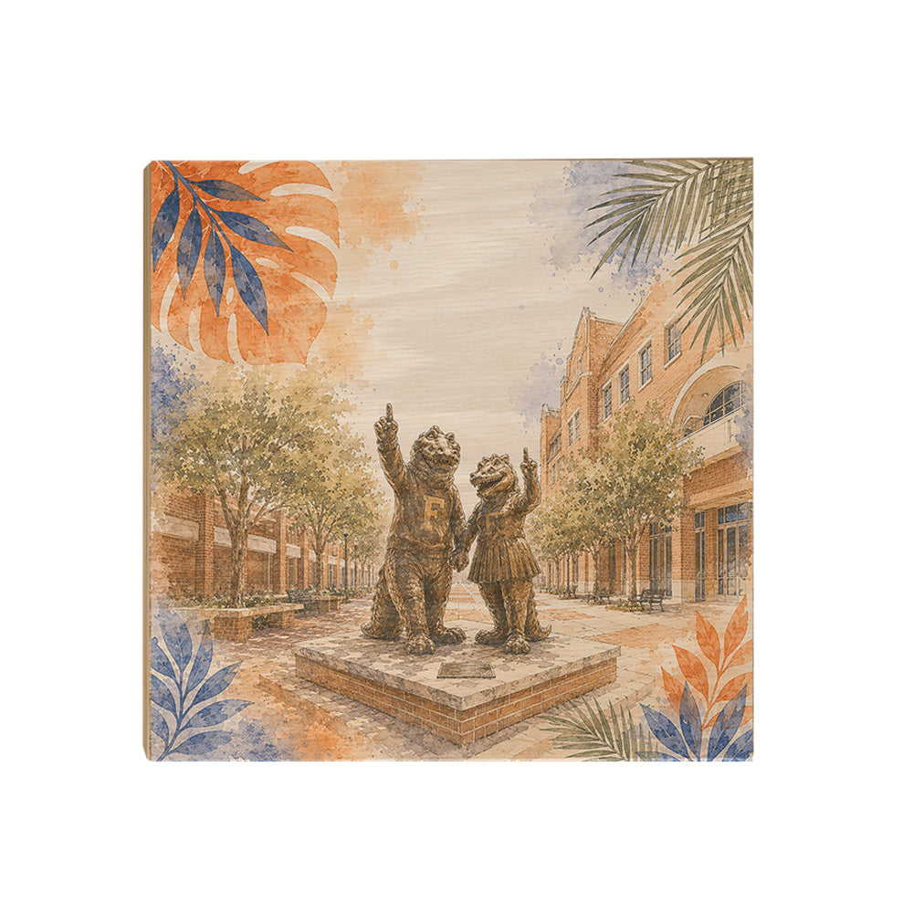Florida Gators - Campus Mascot Statue - College Wall Art #Wood