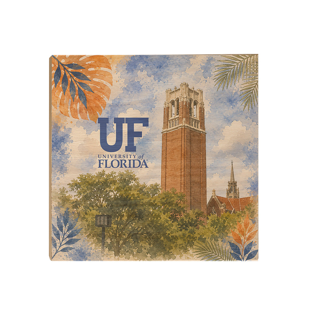 Florida Gators - Tropical Century Tower UF - College Wall Art #Wood