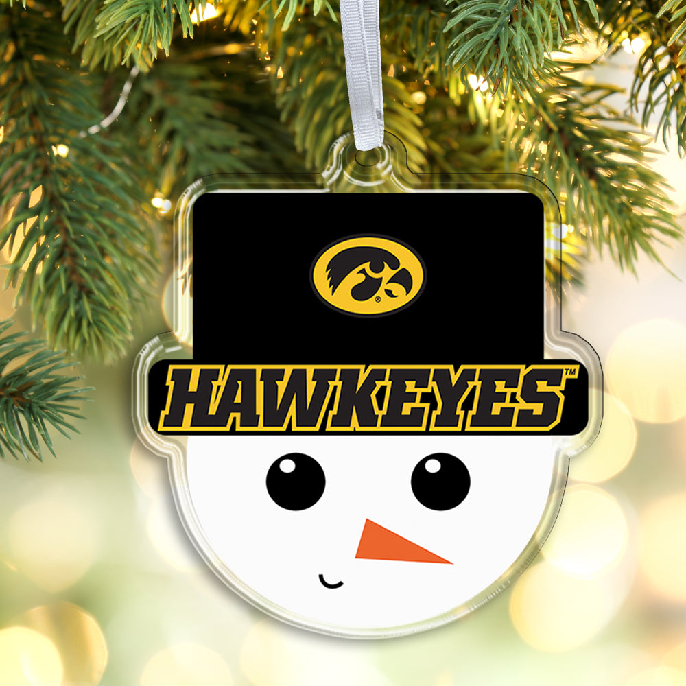 Iowa Hawkeyes - Iowa Snowman Christmas Ornament