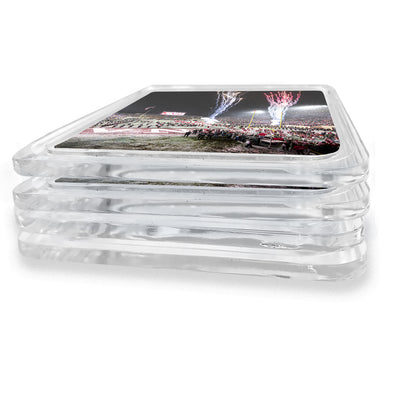 Indiana Hoosiers - Snowy Hoosier Entrance Acrylic Drink Coaster