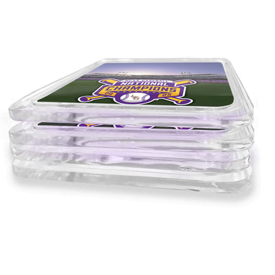 LSU Tigers - 2025 NCAA Baseball National Champions Charles Schwab Field Drink Coaster