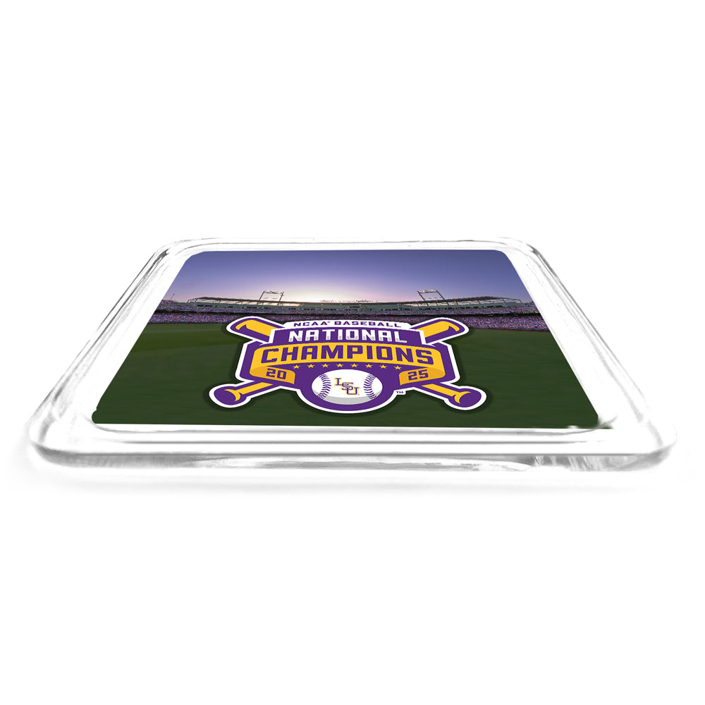 LSU Tigers - 2025 NCAA Baseball National Champions Charles Schwab Field Drink Coaster