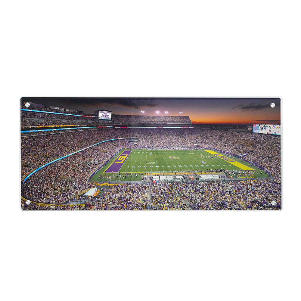 LSU Tigers - LSU Sunset Panoramic - College Wall Art #Acrylic