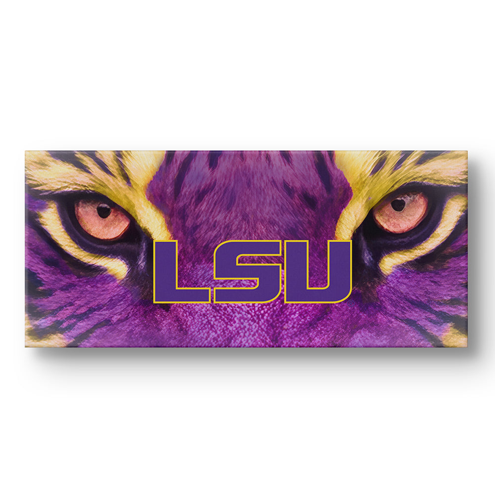 LSU Tigers - Eyes of the Tiger Panoramic - College Wall Art #Canvas