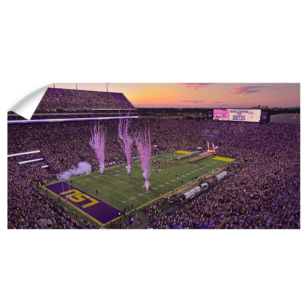SU Tigers - LSU Enter LSU Football Panoramic - College Wall Art #Wall Decal