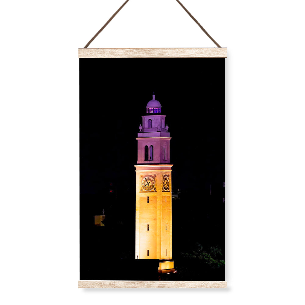 LSU Tigers - Memorial Tower Gametime - College Wall Art #Hanging Canvas