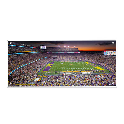 LSU Tigers - LSU Sunset Panoramic - College Wall Art #Metal