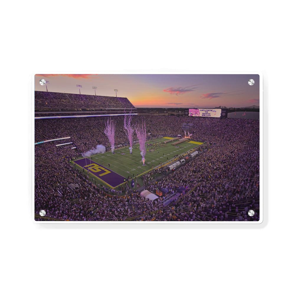 LSU Tigers - Welcome to Death Valley - College Wall Art #Metal