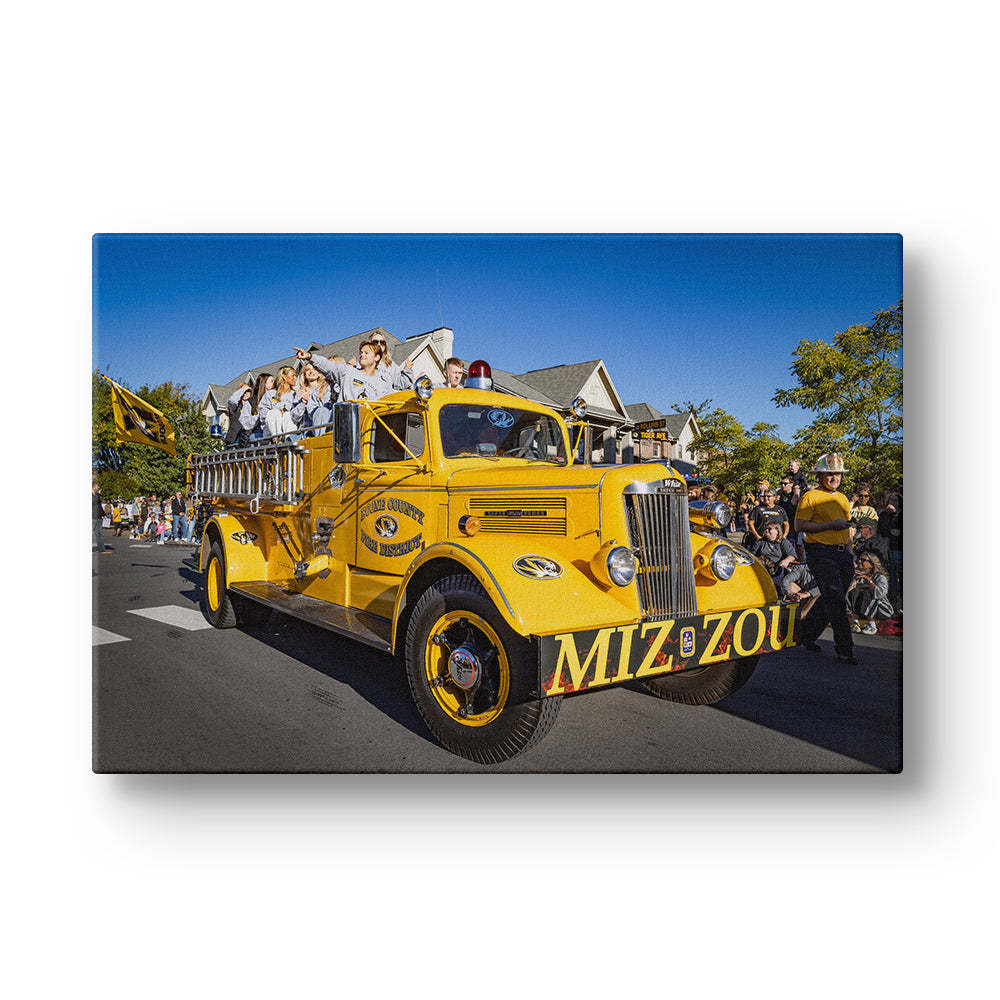 Missouri Tigers - Mizzou Fire Truck Homecoming Parade - College Wall Art #Canvas