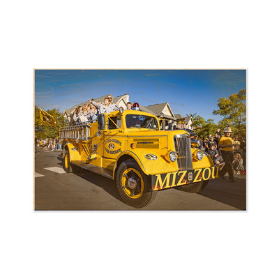 Missouri Tigers - Mizzou Fire Truck Homecoming Parade - College Wall Art #Wood