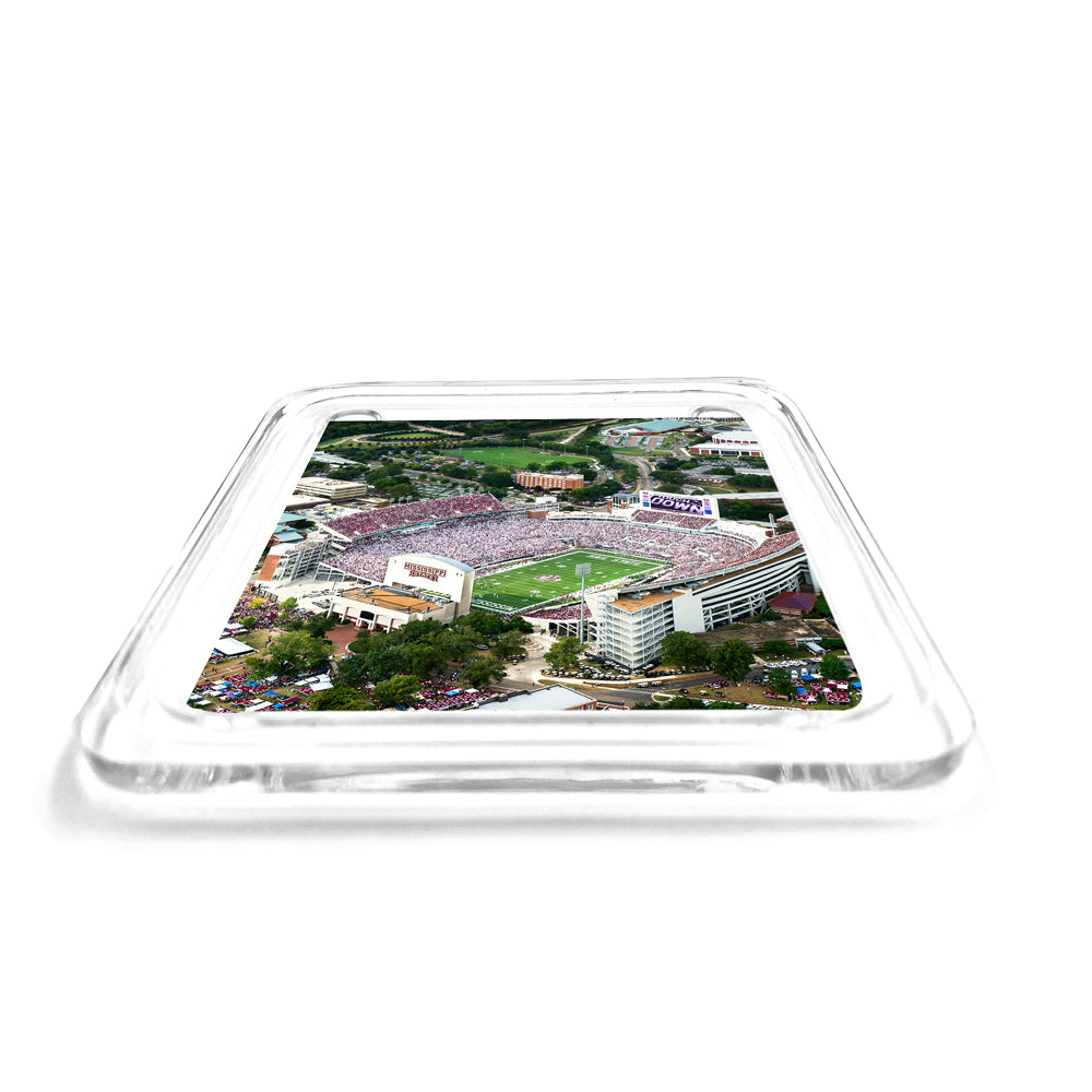 Mississippi State Bulldogs - Touchdown Aerial Davis Wade Stadium Drink Coaster