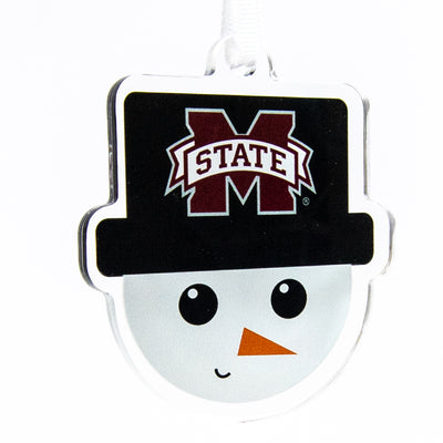 Mississippi State Bulldogs - Snowman Head Ornament