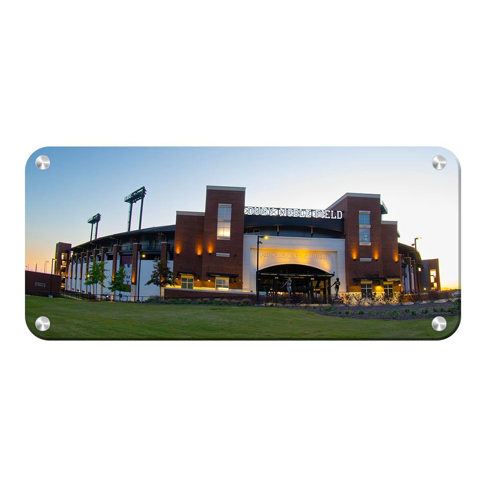 Mississippi State Bulldogs - Dudy Noble Field Sunrise Panoramic - College Wall Art #Metal