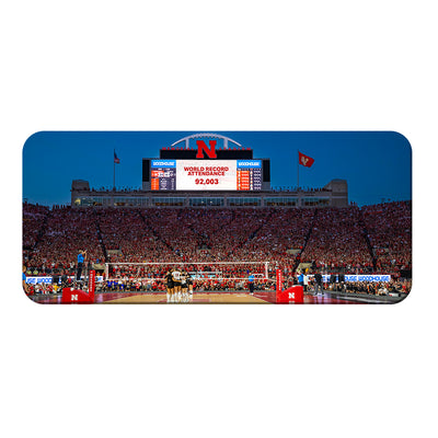 Nebraska Cornhuskers - Volleyball World Record Attendance Panoramic - College Wall Art #PVC