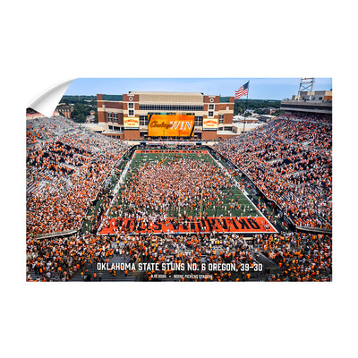 Oklahoma State Cowboys - Oklahoma State Stuns No. 6 Oregon - College Wall Art #Decal