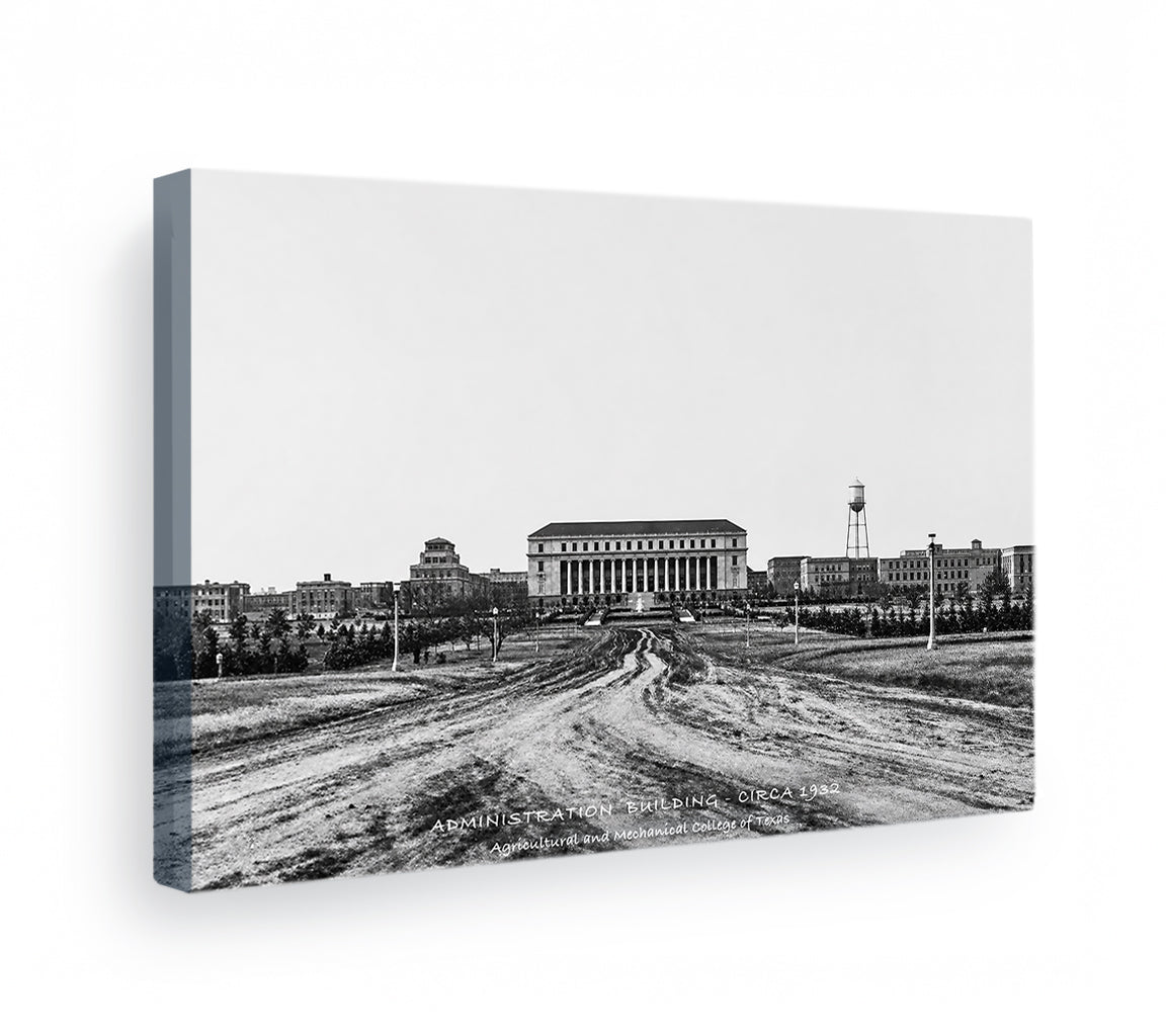 Texas A&M Aggies - Sesquicentennial Vintage Jack K. Williams Administration Building and New Main