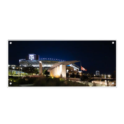 Texas A&M - Kyle Field at Night Panoramic - College Wall Art #Metal