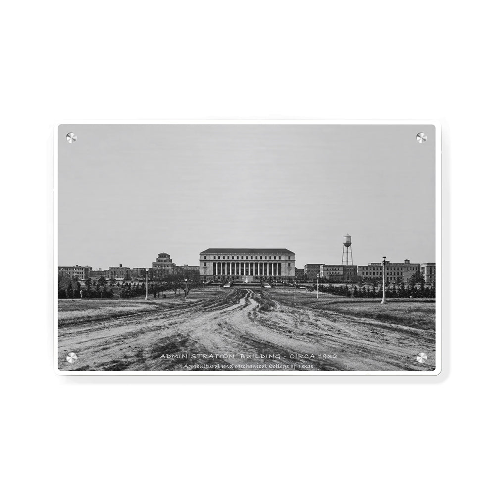 Texas A&M Aggies - Sesquicentennial Vintage Jack K. Williams Administration Building and New Main