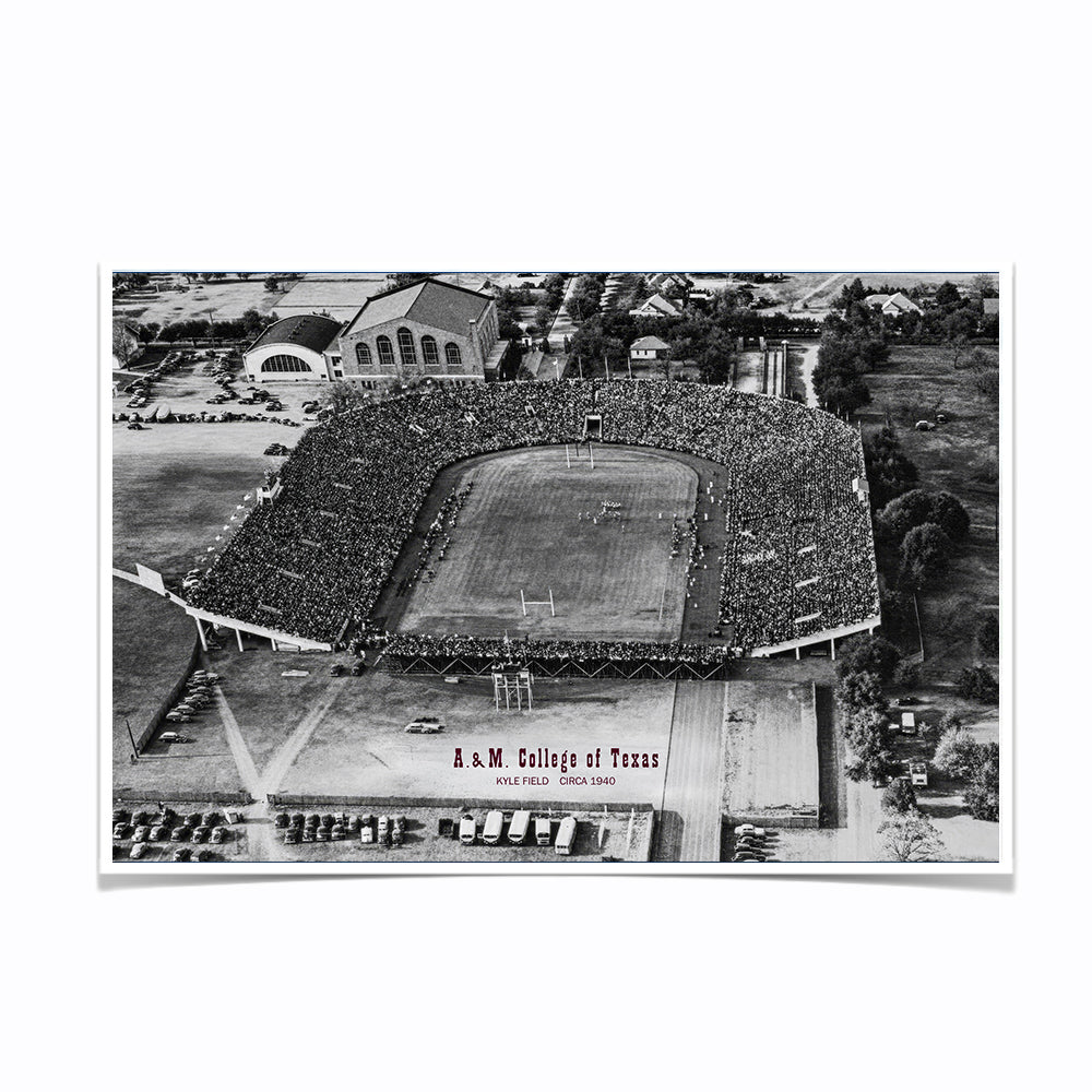 Texas A&M Aggies - Sesquicentennial Vintage Kyle Field Circa 1940