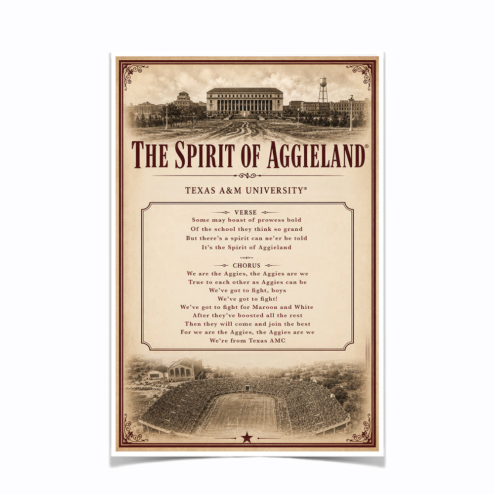 Texas A&M Aggies - Sesquicentennial Vintage The Spirit of Aggieland