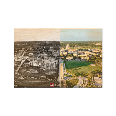 Texas A&M Aggies - Sesquicentennial Campus Entrance Then and Now