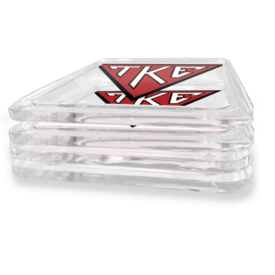 Tau Kappa Epsilon - TKE House Plate Acrylic Drink Coaster