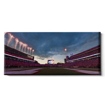 Georgia Bulldogs - Georgia Star Spangled Banner Panoramic - College Wall Art #Canvas