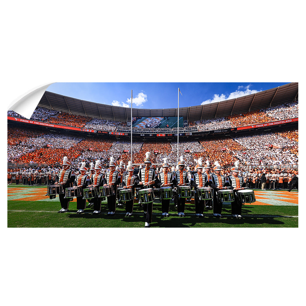 Tennessee Volunteers - Pride of the Southland Drumline Panoramic - College Wall Art #Wall Decal