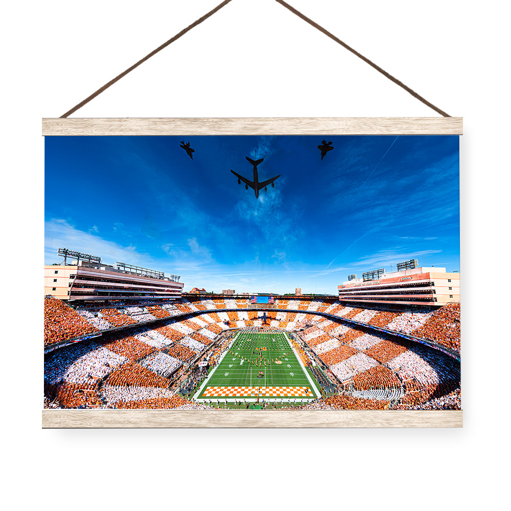 Tennessee Volunteers - National Anthem Flyover - College Wall Art #Hanging Canvas