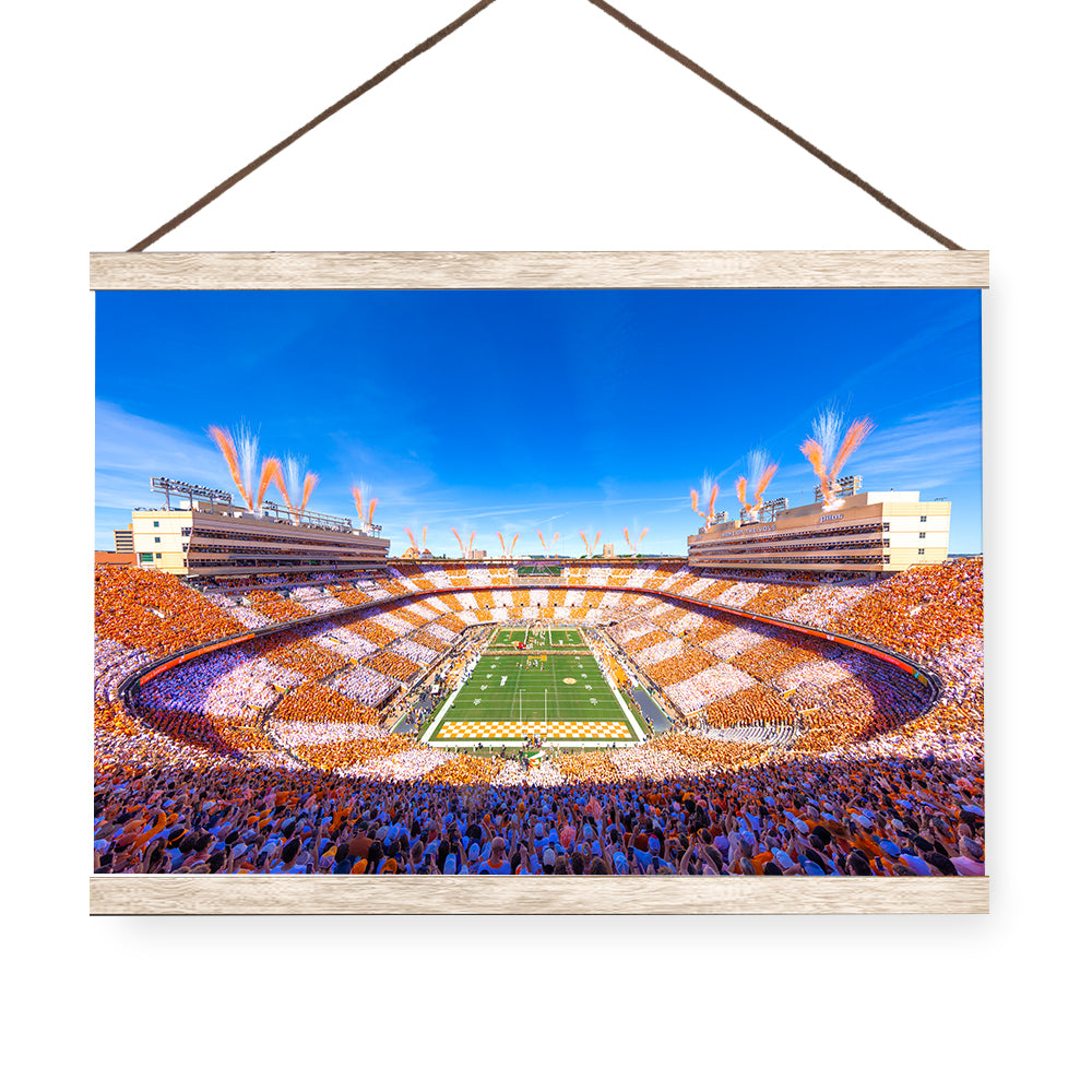 Tennessee Volunteers - Checker Neyland It's Football Time in Tennessee - College Wall Art #Hanging Canvas