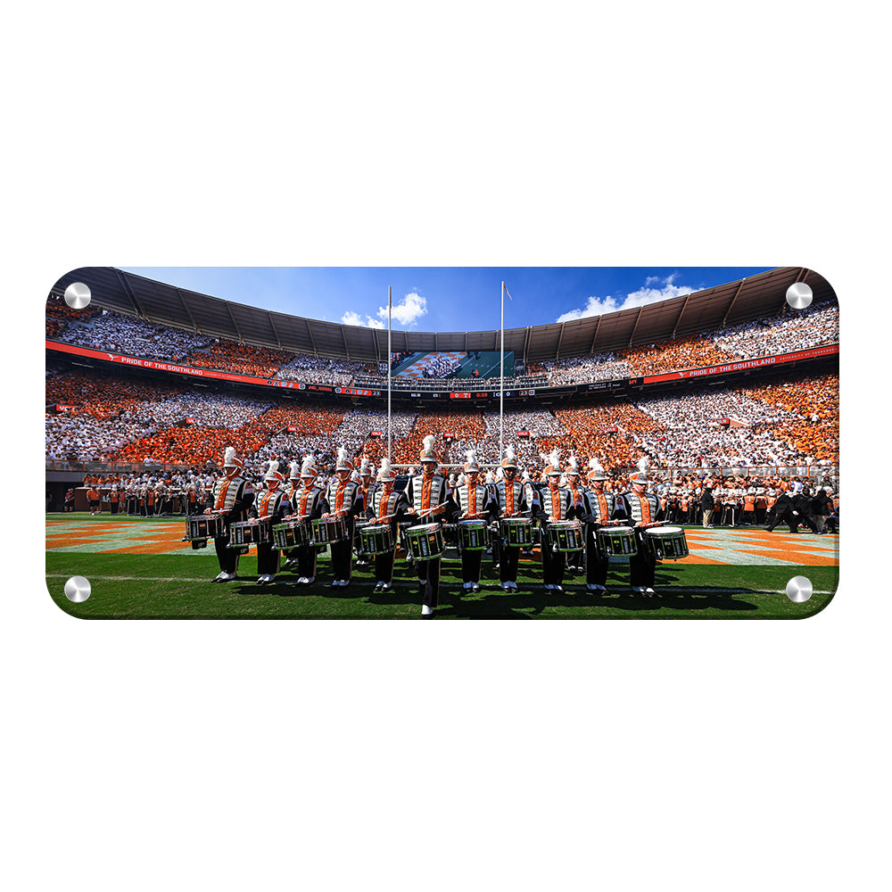 Tennessee Volunteers - Pride of the Southland Drumline Panoramic - College Wall Art #Metal