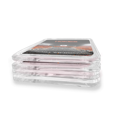 Virginia Tech Hokies - Hokie Striped End Zone Acrylic Drink Coaster