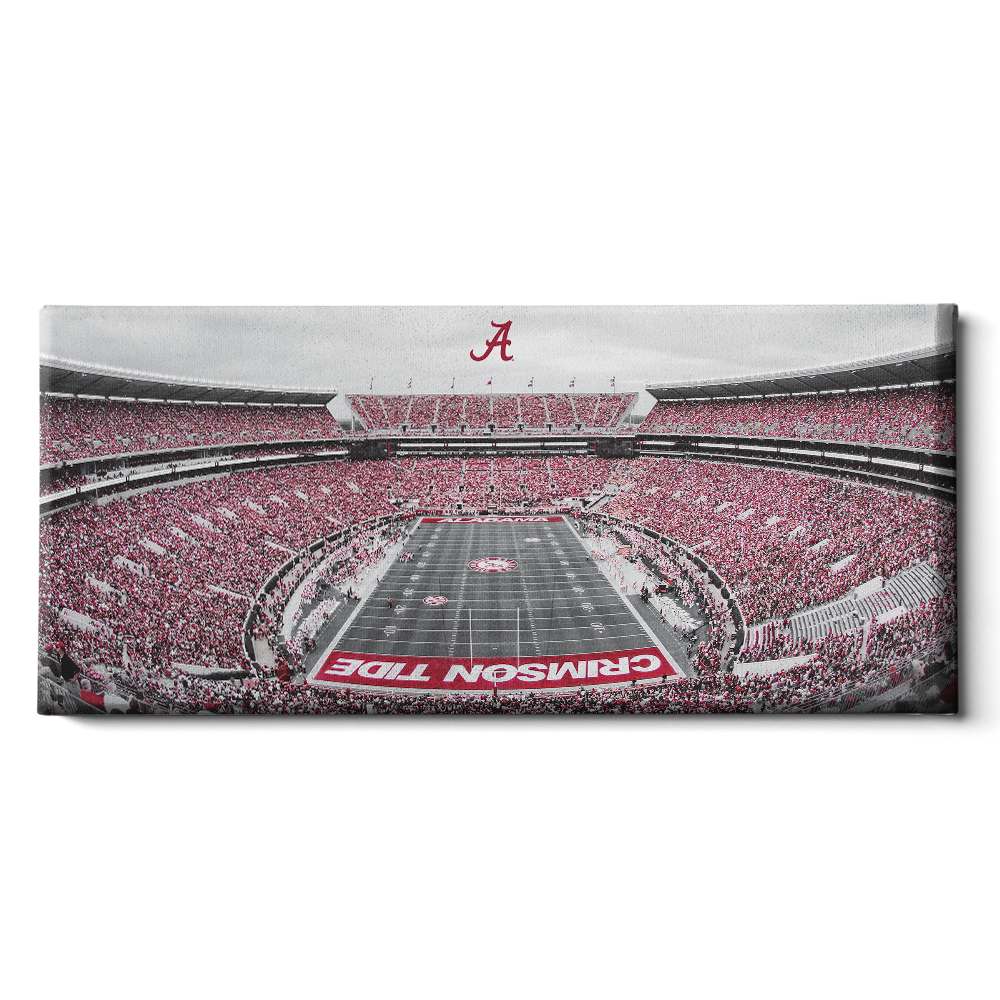 Alabama Crimson Tide - Bryant Denny Panoramic - College Wall Art #Canvas