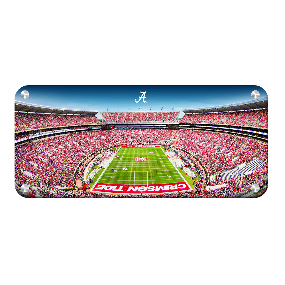 Alabama Crimson Tide - Bryant Denny Panoramic Color - College Wall Art #Metal