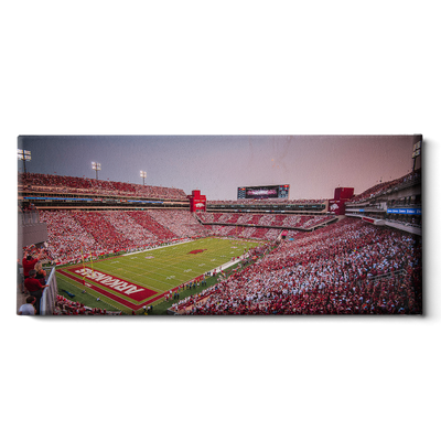 Arkansas Razorbacks - Touchdown Arkansas Stripe Out Panoramic - College Wall Art #Canvas