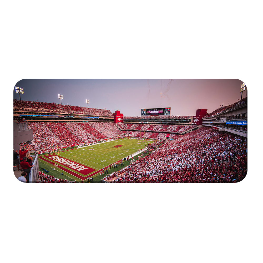 Arkansas Razorbacks - Touchdown Arkansas Stripe Out Panoramic - College Wall Art #PVC