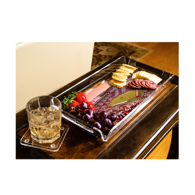 Arkansas Razorbacks - Aerial Donald W. Reynolds Razorback Stadium Stripe Out Decorative Tray