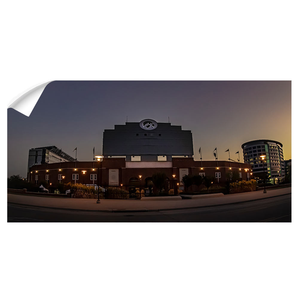 Iowa Hawkeyes - Kinnick Game Day Dawn Panoramic - College Wall Art #Wall Decal