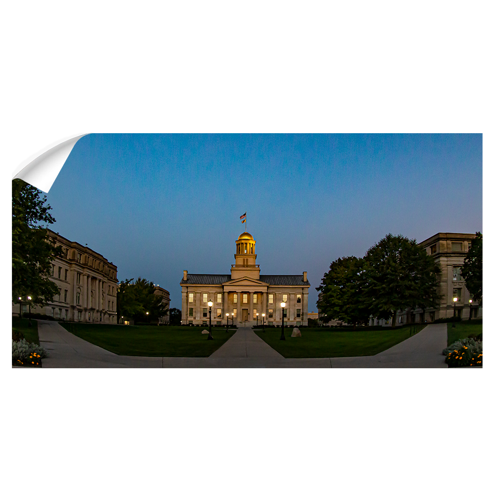 Iowa Hawkeyes - Old Capitol Sunrise - College Wall Art #Wall Decal