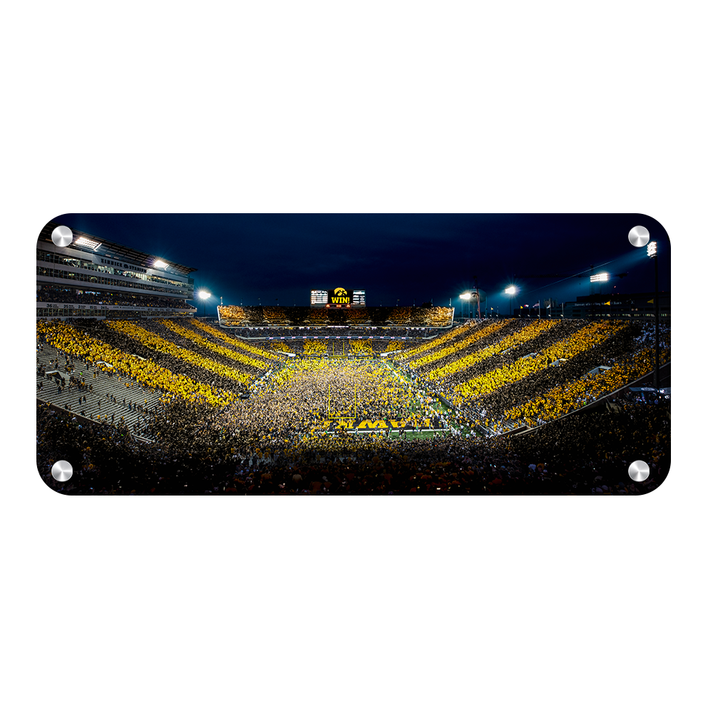 Iowa Hawkeyes - Swarmin' & Stomin' Panoramic - College Wall Art #Metal