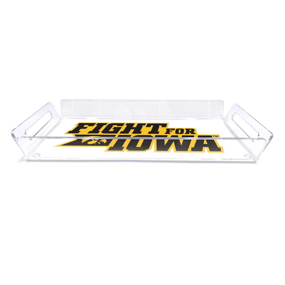 Iowa Hawkeyes - Fight for Iowa Decorative Serving Tray