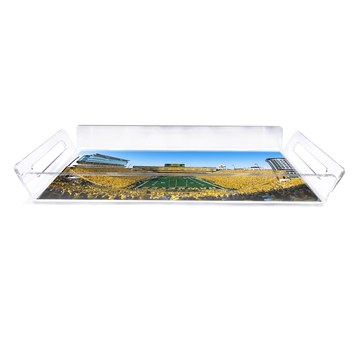 Iowa Hawkeyes - Gold Game Panoramic Decorative Serving Tray